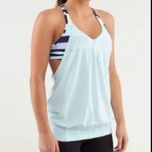 LULULEMON ATHLETICA Women Practice Freely Blue Tank | 8